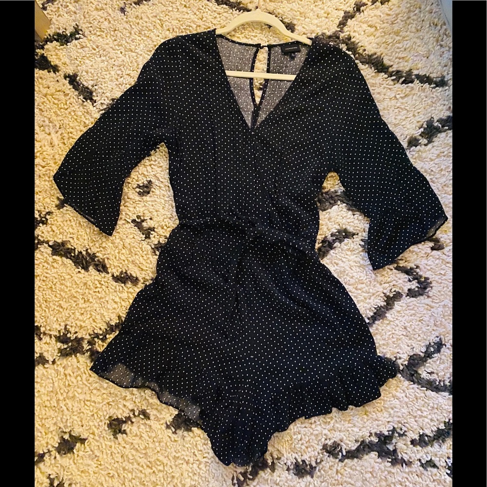 Polka dot ruffle romper